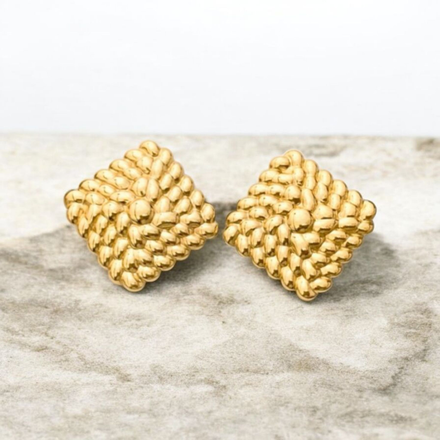 Braided Gold Studs