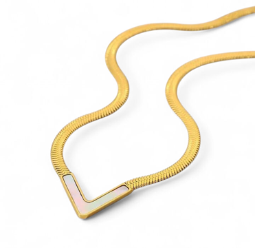 V Shaped White Pendant