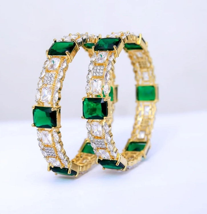 Emerald Zircon Bangles