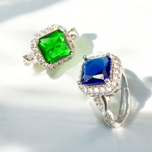 Emerald radiance and Sapphire Glow