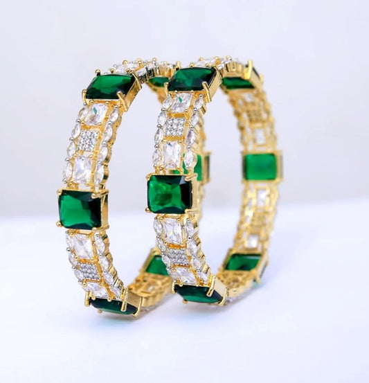 Emerald Zircon Bangles